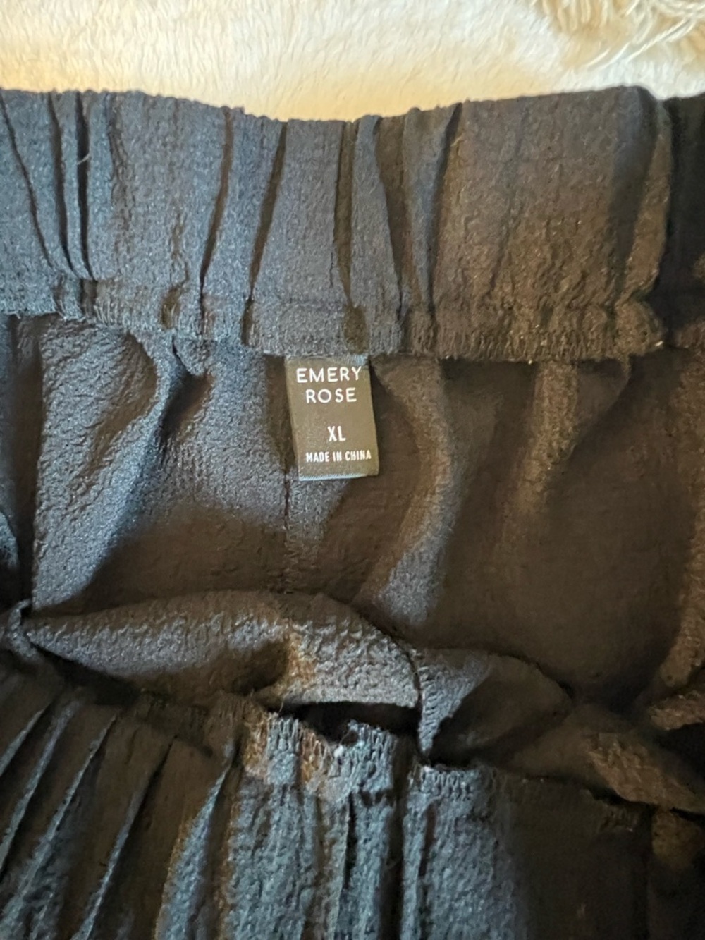 Women’s Elastic Waist Shorts - Black and Olive - Picture 3 of 7